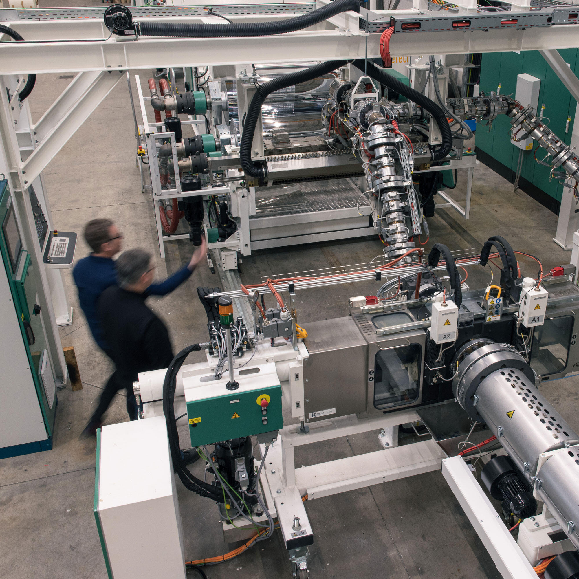 David Bargery from Regis Machinery visiting Kuhne Sheet Lines